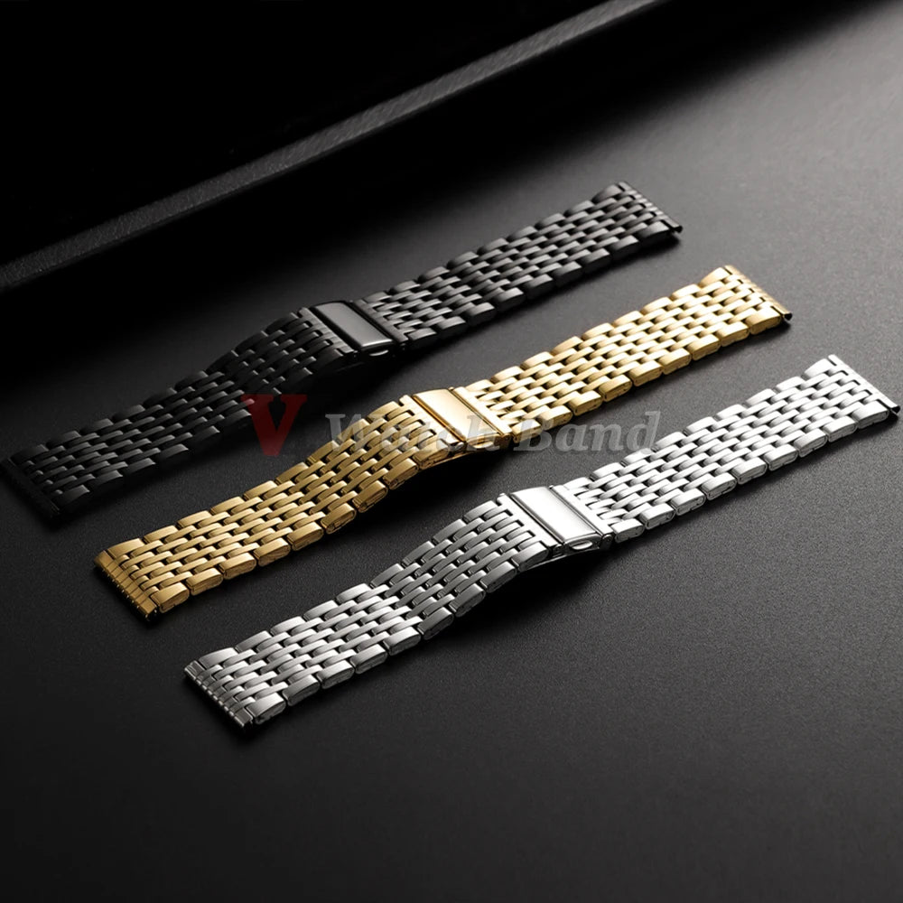 18/20/22mm Universal Adjustable Watchband for Rolex Diving Metal Belt Bracelet for Omega Solid Stainless Steel Strap for Seiko