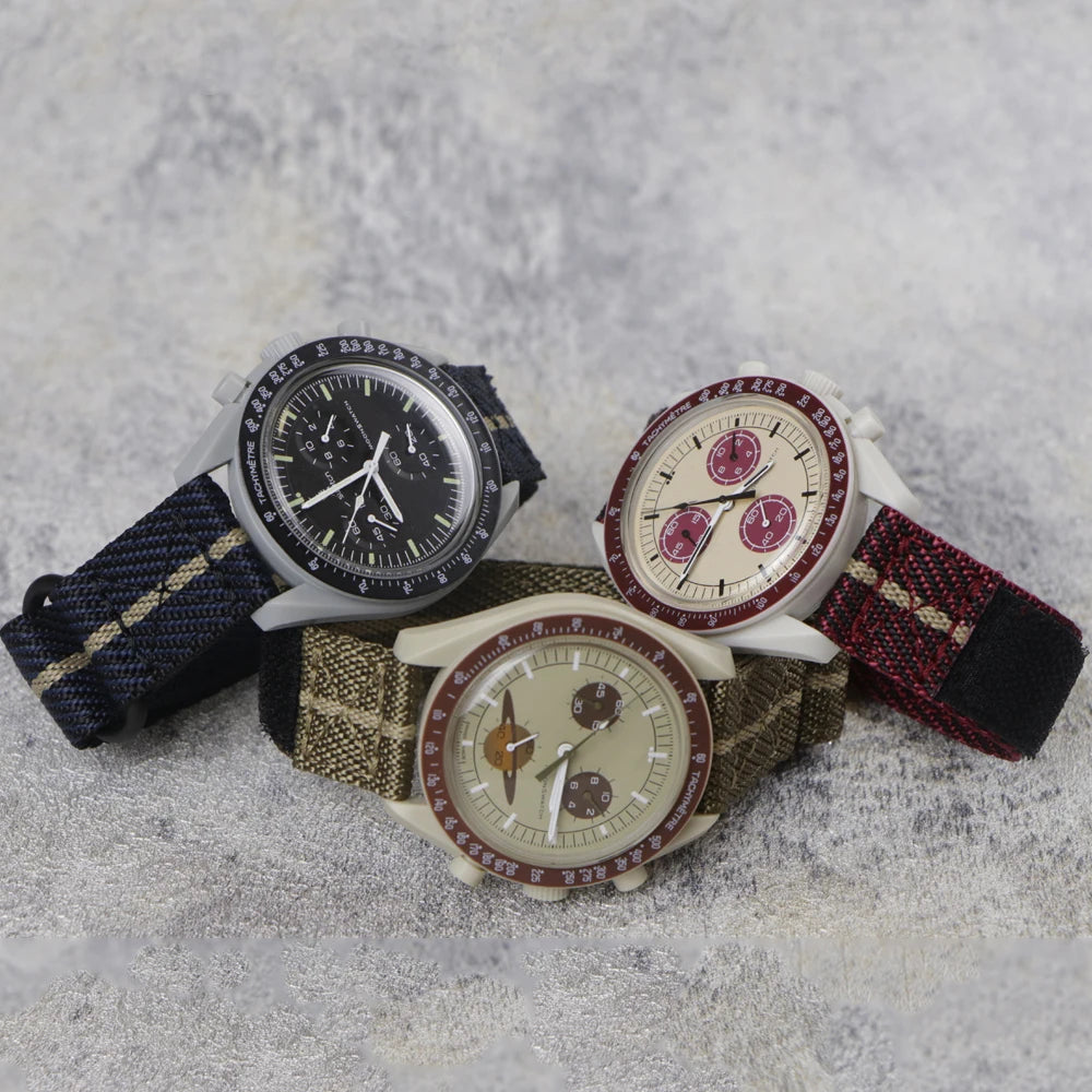 20mm 22mm Nylon Watch Band For Omega X S-watch Joint MoonSwatch Strap Quick Release Sport Watchband Bracelet for Men Women