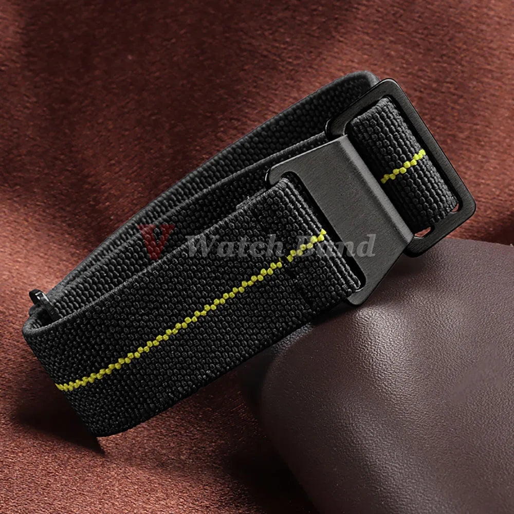 18mm 20mm 22mm Nylon Watchbands 60s French Troops Parachute Bag Elastic Bracelet Man's Universal  Military Seatbelt Reloj Strap