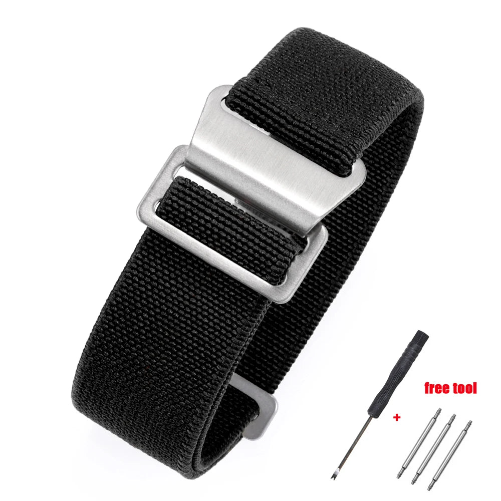 Elastic Nylon Band for Seiko for Rolex for Water Ghost for Tudor for Omega Watchband Sport Bracelet  20mm 22mm Parachute Strap