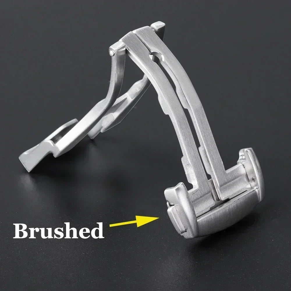 20mm Metal Watchband Buckle for OMEGA 18mm 16mm Steel Clasp for Leather Rubber Watchband Butterfly Button Folding Buckles