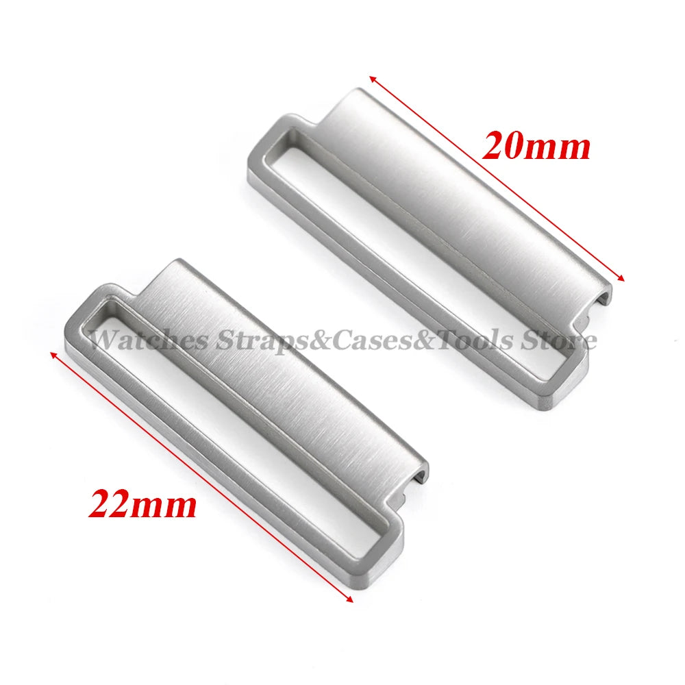 1 Pair Stainless Steel Watch Connector 20mm to 22mm 22mm to 24mm Quick Release Metal Adapter for Nylon Strap Watch Accessories