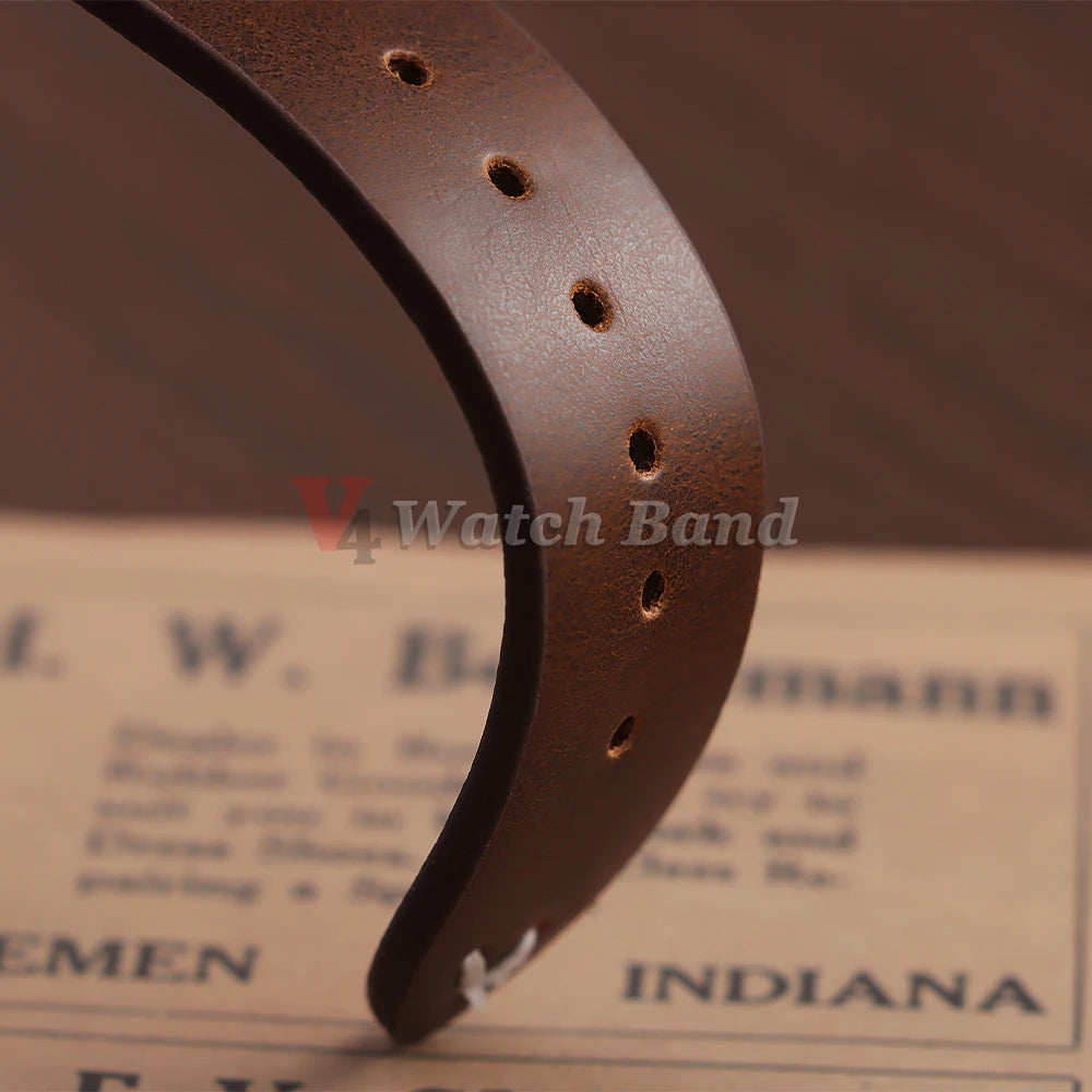 Quick Release Watch Strap 22mm 20mm 18mm Butterfly Buckle Stitching Brown Strap Calfskin Watchband for Omega Business for Seiko
