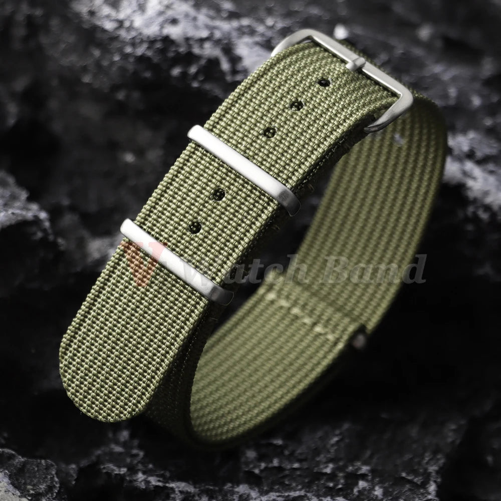 19mm 18mm 20mm 22mm New Ribbed Nylon Watchband Nylon Strap for Seiko Watches Accessories for Omega Military Watch Band Bracelets