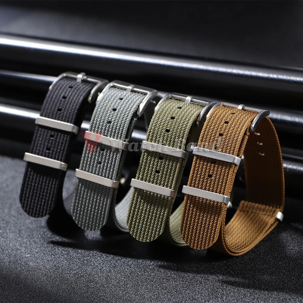 18mm 20mm 22mm Nylon Watch Strap Military Casual Watchband for Seiko Army Sport Bracelet Brown Green Black Band Replacement Belt