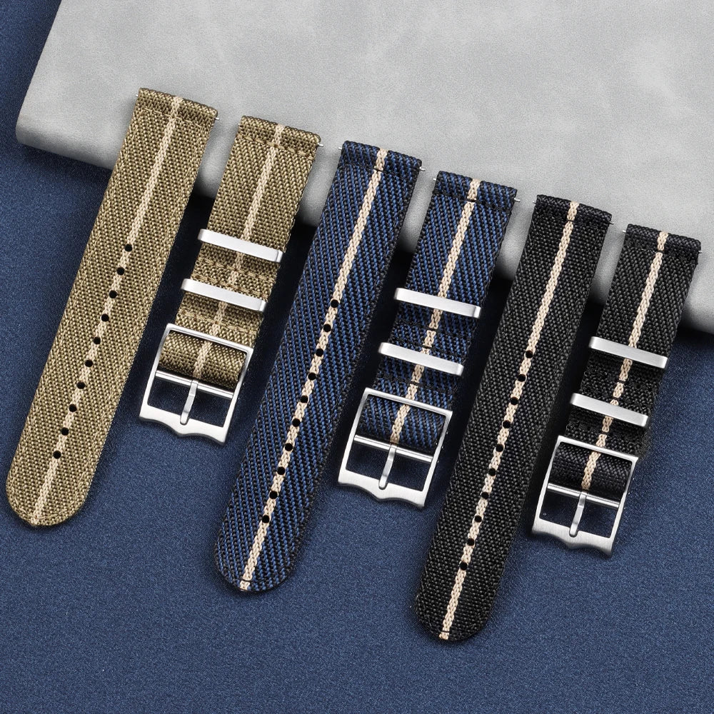 Nylon Military Strap for Tudor Men Women Woven Canvas Fabric Watch Band for Omega for Swatch 20mm 22mm Quick Release Bracelet