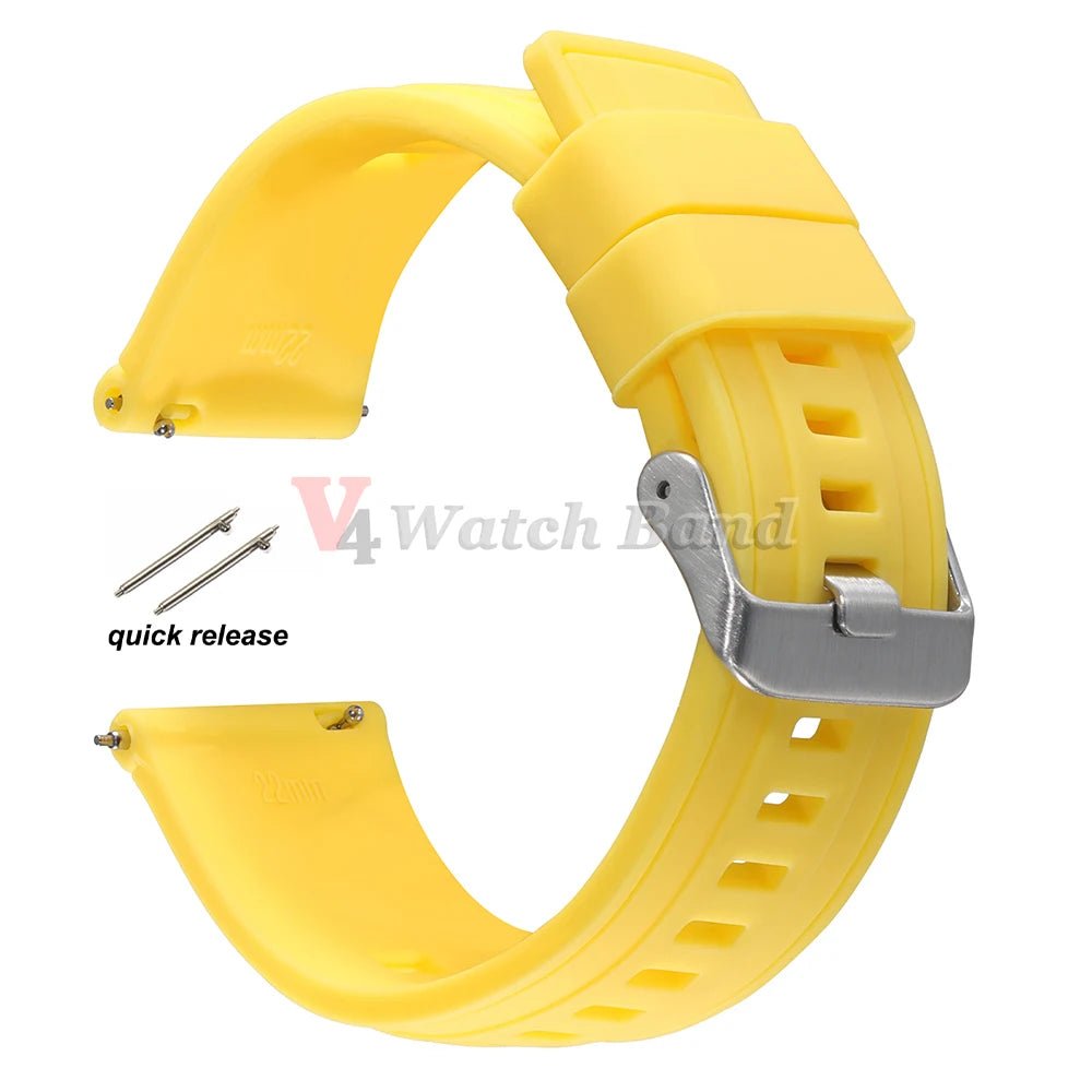 Quick Release Silicone Band for Samsung Galaxy Universal Watch Straps 20mm 22mm 18mm for Huawei Gt2 Gt3 Women&Men Accessories