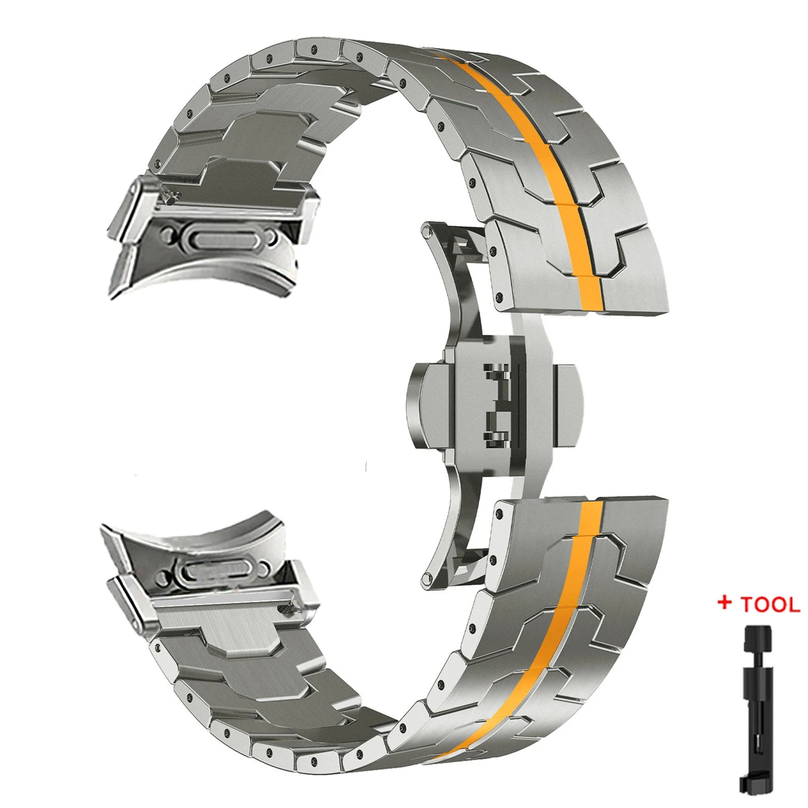 20mm Strap For Samsung Galaxy Watch 7 40/44mm Quick Fit No Gaps Band For Samsung Watch 4/5/6 47/43mm Stainless Steel Bracelet