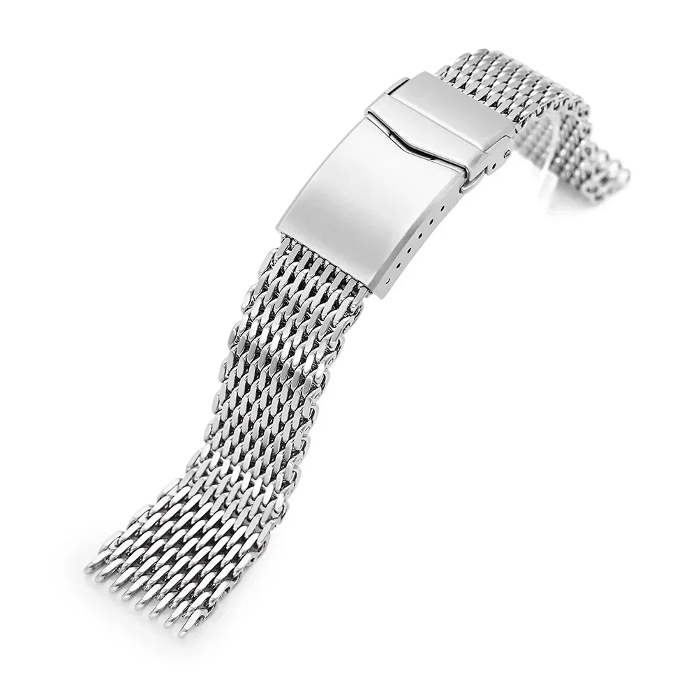 Luxury Milanese Loop 4.5mm Shark Mesh Strap for Casio MDV106 Watch Band for Seiko SKX007 Solid Buckle Watchband men Accessories