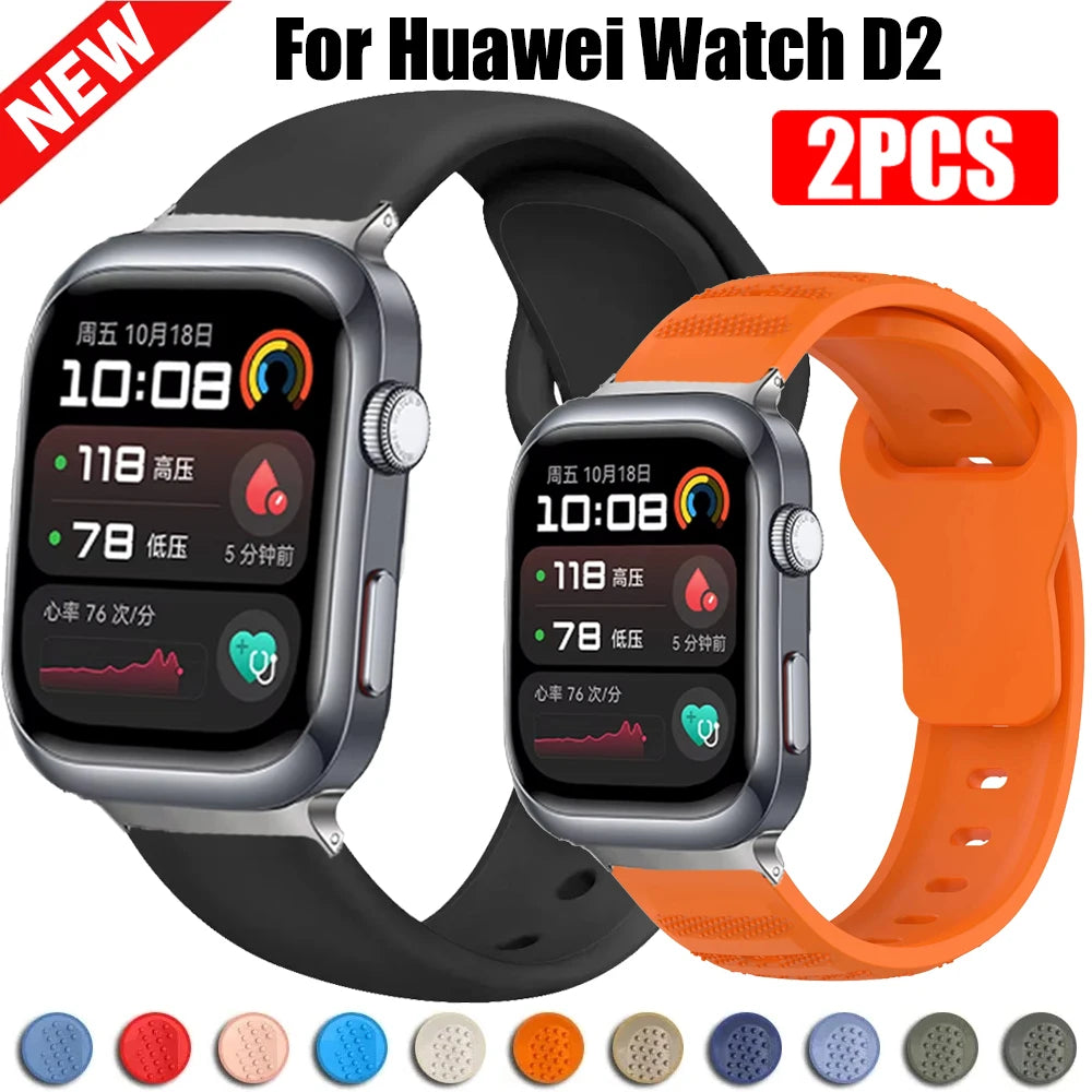 2pcs Band For Huawei Watch D2 Correa Silicone Sport Bracelet For Huawei Watch D2 Strap Watchband Replaceable Wristband Accessory