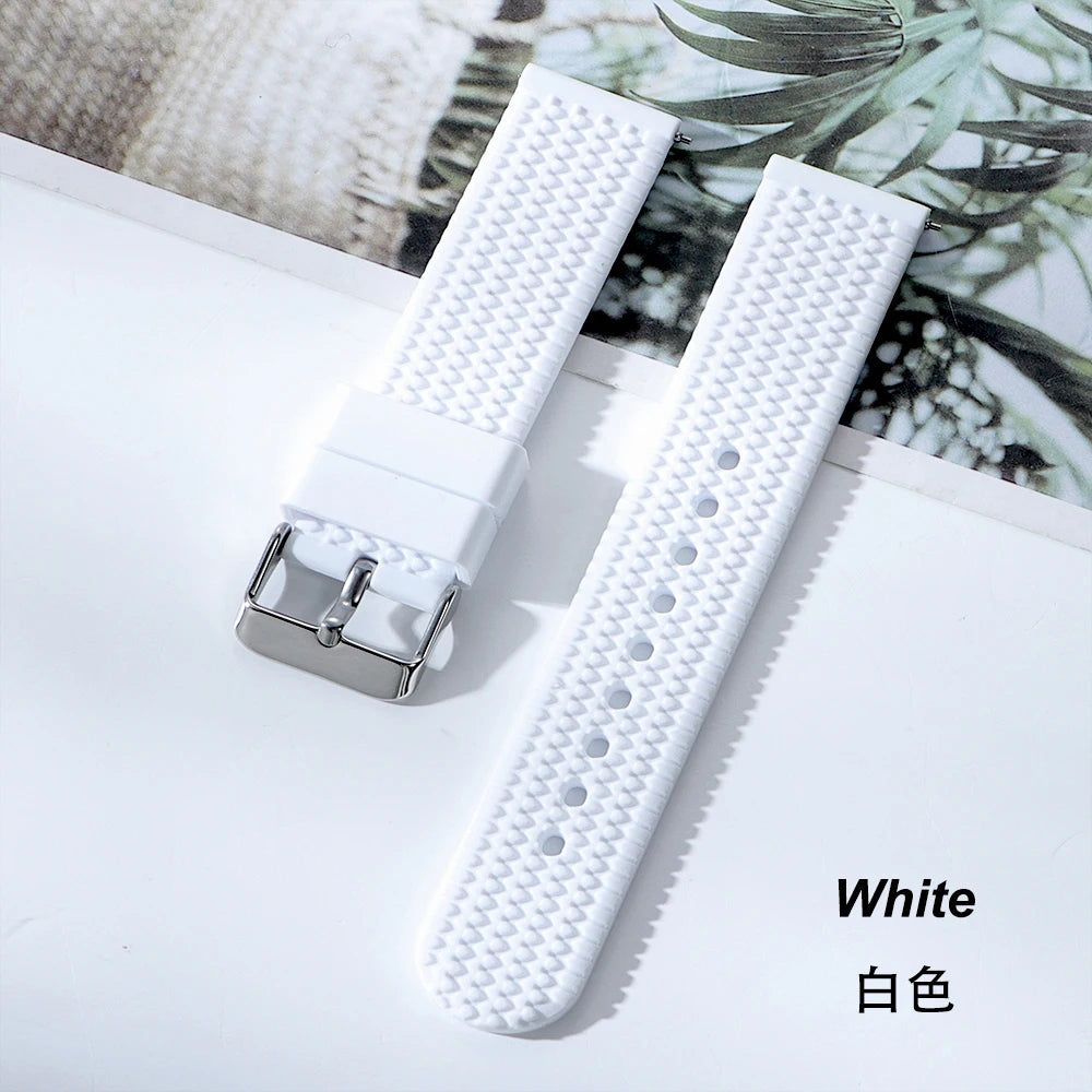 18mm 20mm 22mm 24mm Silicone Watch Band Quick Release Soft Rubber Strap for Seiko Bracelet for Rolex Sport Replacement Wristband