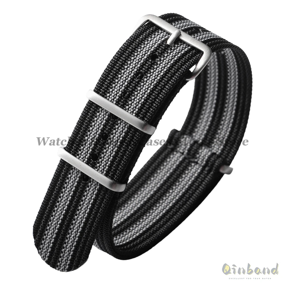 Ribbed Strap Ballistic Fabric Watch Strap Replacement 18mm 19mm 20mm 22mm for Samsung Galaxy Watch7/6/5/4 Quality Nylon Bracelet