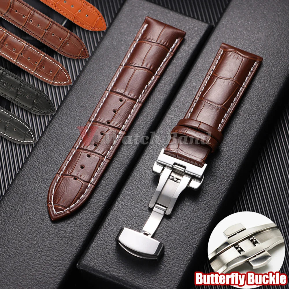 13mm 15mm 17mm 19mm 21mm 23mm Universal Leather Watch Strap Watchband for Men Women 12mm 14mm 16mm 18mm  20mm  22mm Watch Band
