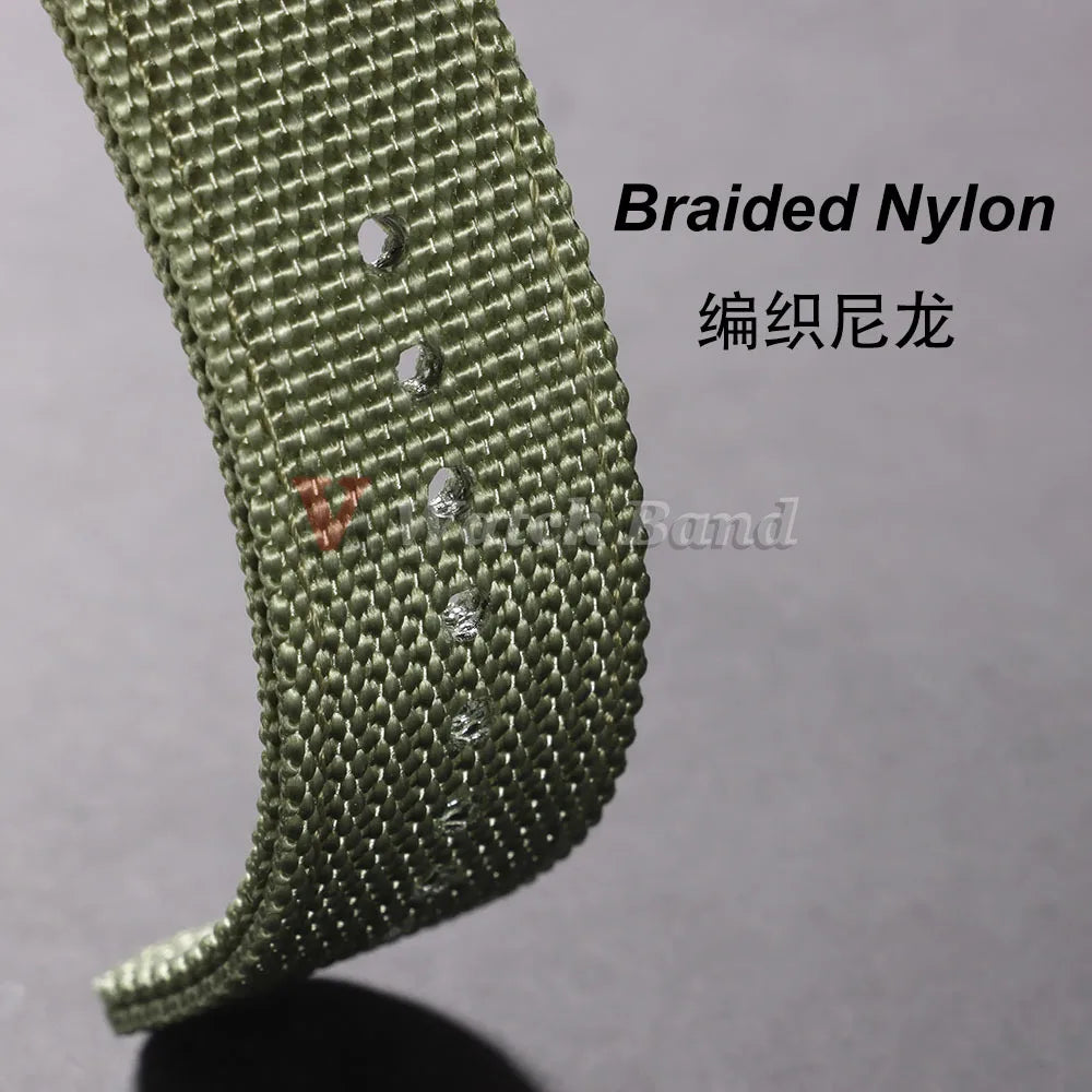 18/20/22/24mm Nylon Watch Band for Seiko Army Military Canvas Woven Nylon Strap Quick Release Wristband Men's Sport Watch Bands