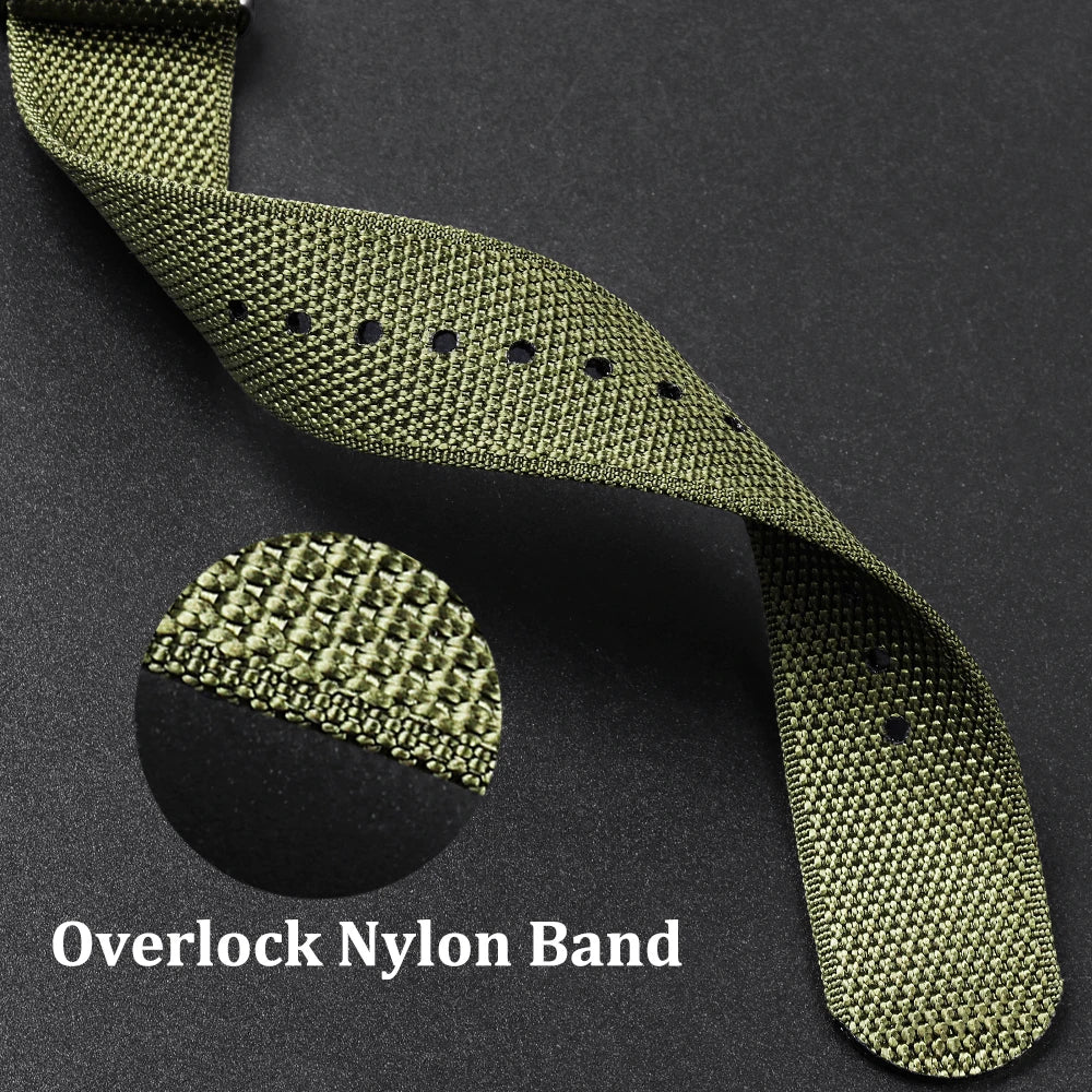 New Ribbed Nylon Watch Strap for Omega Seamaster 007 Watch Band 20mm 22mm Accessories for Seiko Military Watch Bracelets