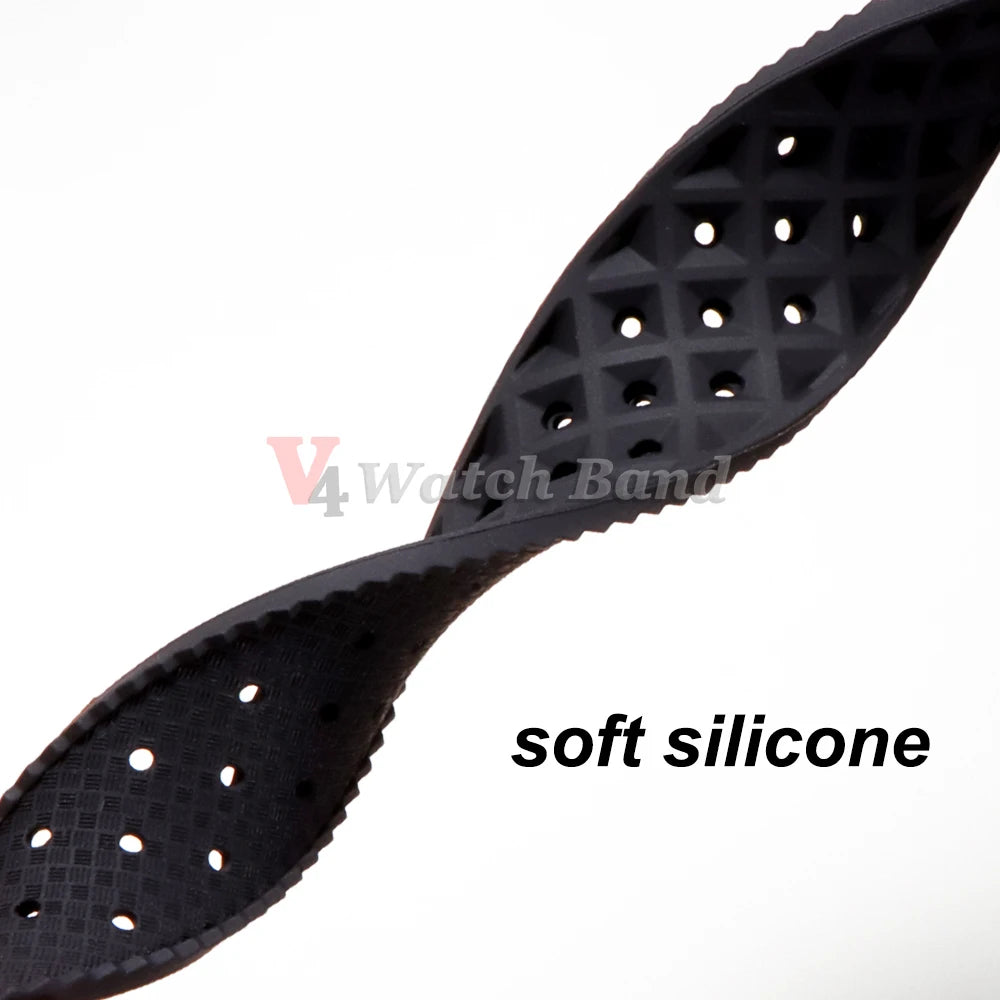 18/20/22mm Premium Grade Tropical Rubber Watch Strap for Fossil for Seiko Bands for Oris for Omega for S-eiko SRP7J1 Watch Bands