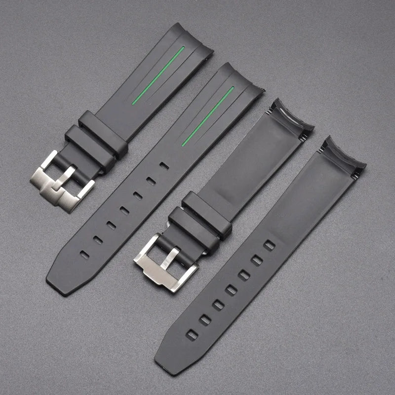 20mm For Moonswatch Rubber Watch Strap For Omega Curved End Interface Joint Constellation Men Women Waterproof Sports Watch Band