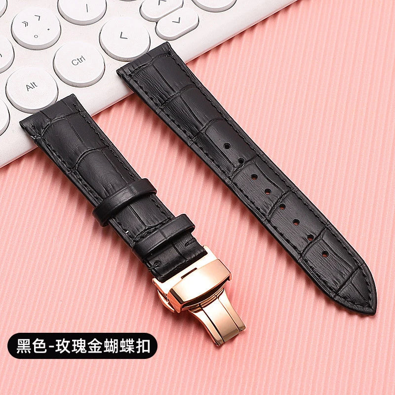 18mm 20mm 22mm 24mm Crocodile Pattern Straps for Wrist Bracelet for Seiko Vintage Leather Watch Band for Omega Butterfly Buckle