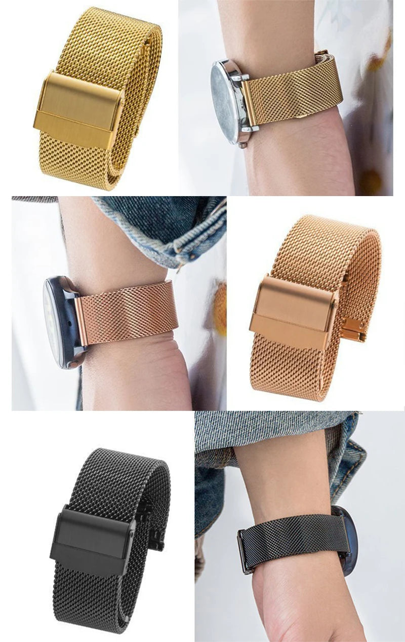 8/10/12/13/14/15/16/17/18/19/20/21/22/24mm Straps for Seiko 0.6mm Mesh Milanese Watch Band for DW Stainless Steel Wrist Bracelet
