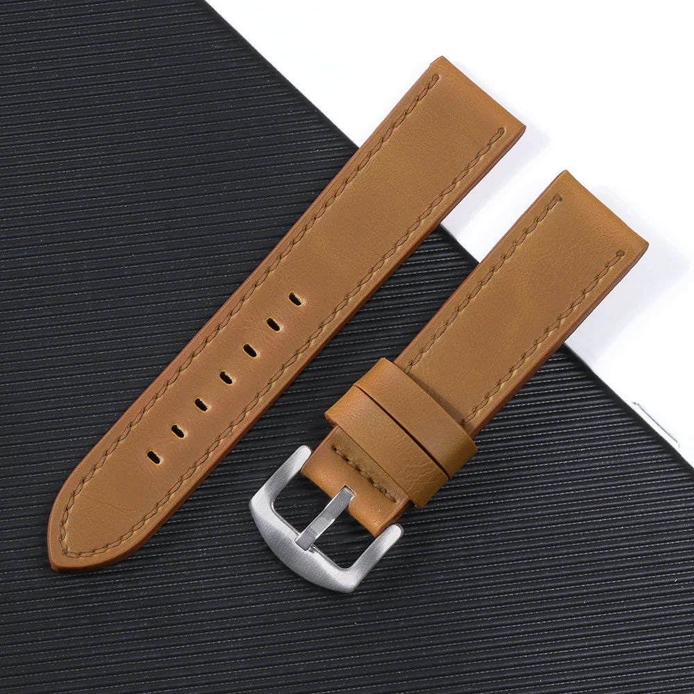 Genuine Leather Watchband for Rolex Wrist for Omega 18mm 20mm 22mm 24mm Universal Fashion Vintage Watch Band Strap