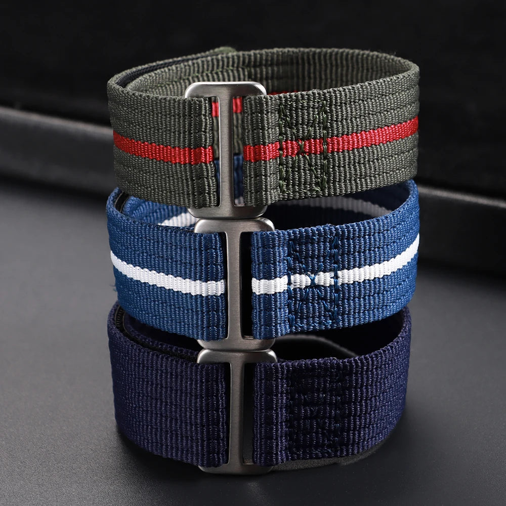 20mm 22mm Nylon Strap for Seiko for Tudor Hook and Loop Fastener Watch Band Men Military Sport WristBracelet for Omega for Rolex