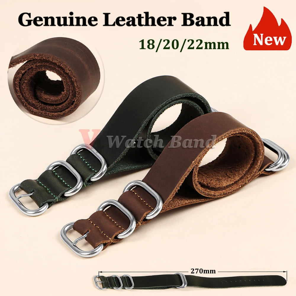 Soft Genuine Leather Bracelet for Omega Seamaster 007 Strap 18mm 20mm 22mm Watchband for Seiko for Rolex for Huawei WatchGT2/GT3