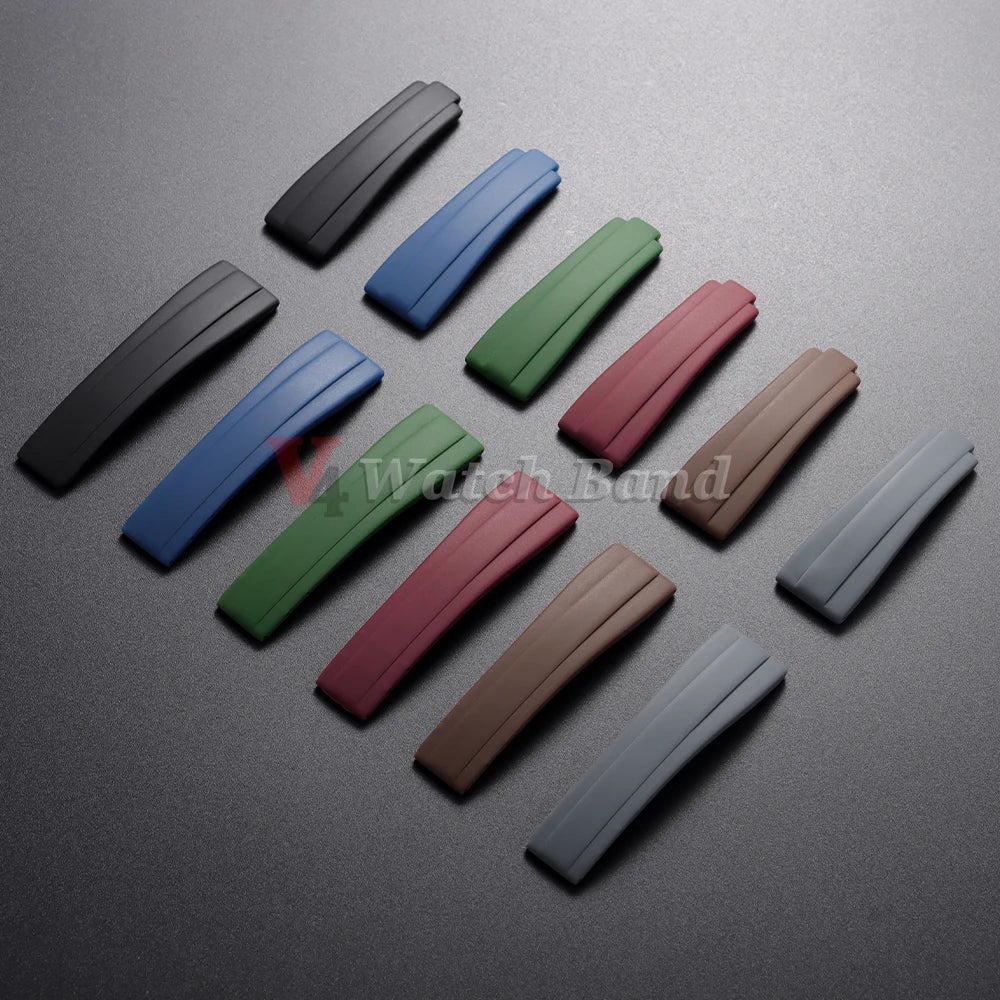 20mm Watchband for Rolex DAYTONA SUBMARINER Yacht-Master GMT Explorer Silicone Rubber Watch Accessory Watch Bracelet Strap Chain