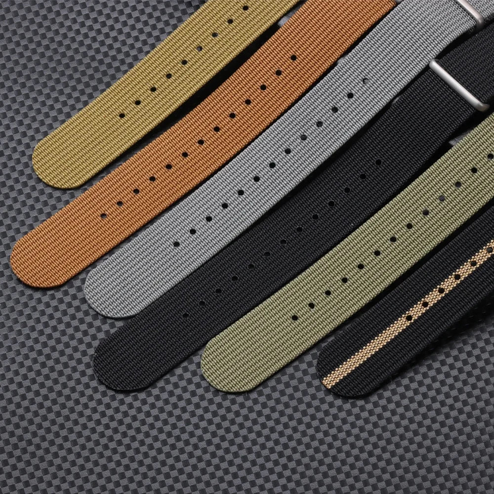High Quality Ribbed Nylon Bands for Omega 20mm 22mm 18mm Strap for Seiko Military Casual Watchband Army Sport Bracelet Replace