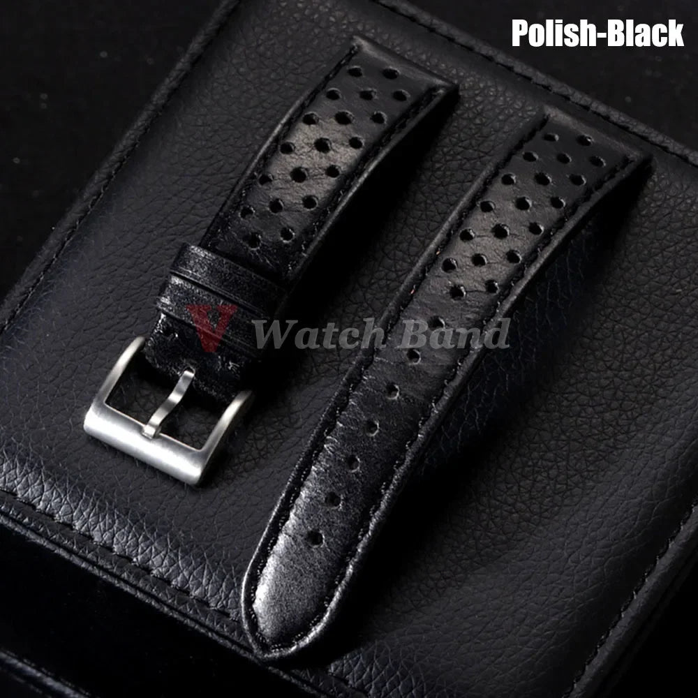 Genuine Cowhide Strap for Samsung Galaxy Watch 6 5 4 Soft Breathable Retro Wristband for Seiko 20mm 22mm 18mm Bracelet Accessory