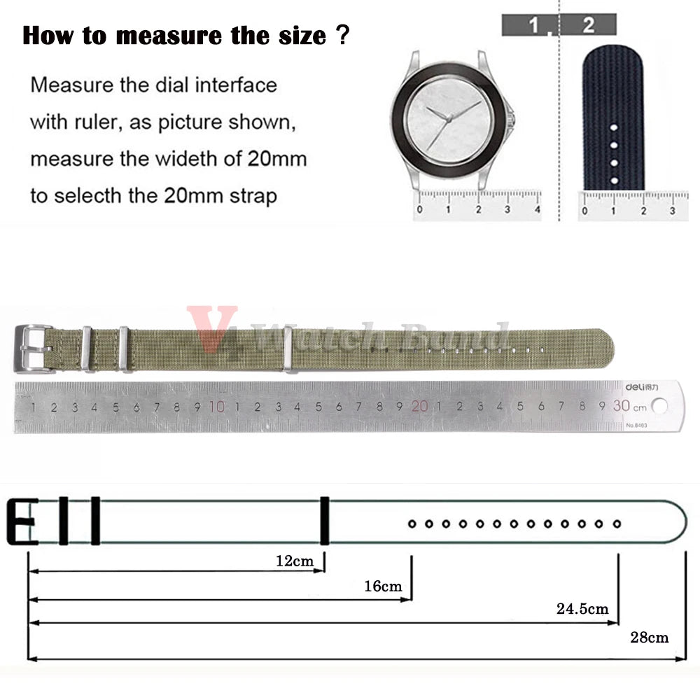 Ribbed Nylon Watch Band  for Seiko 18mm 20mm 22mm Comfortable Watch Straps Loop Military Washable Blet for Rolex Men Watchbands