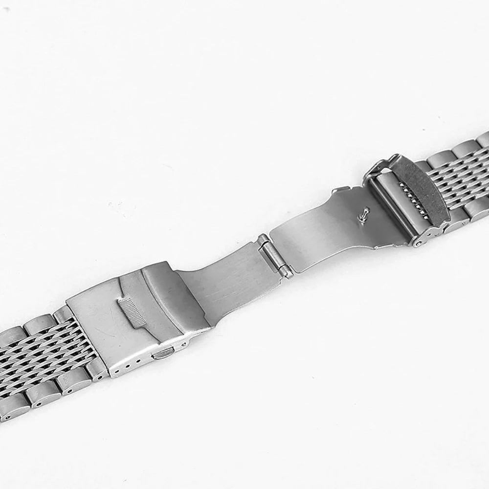 316L Stainless Steel Watch Band for Seiko Mesh Strap Folding Buckle Brushed Bracelet 18/20/22/24mm Watch Accessories