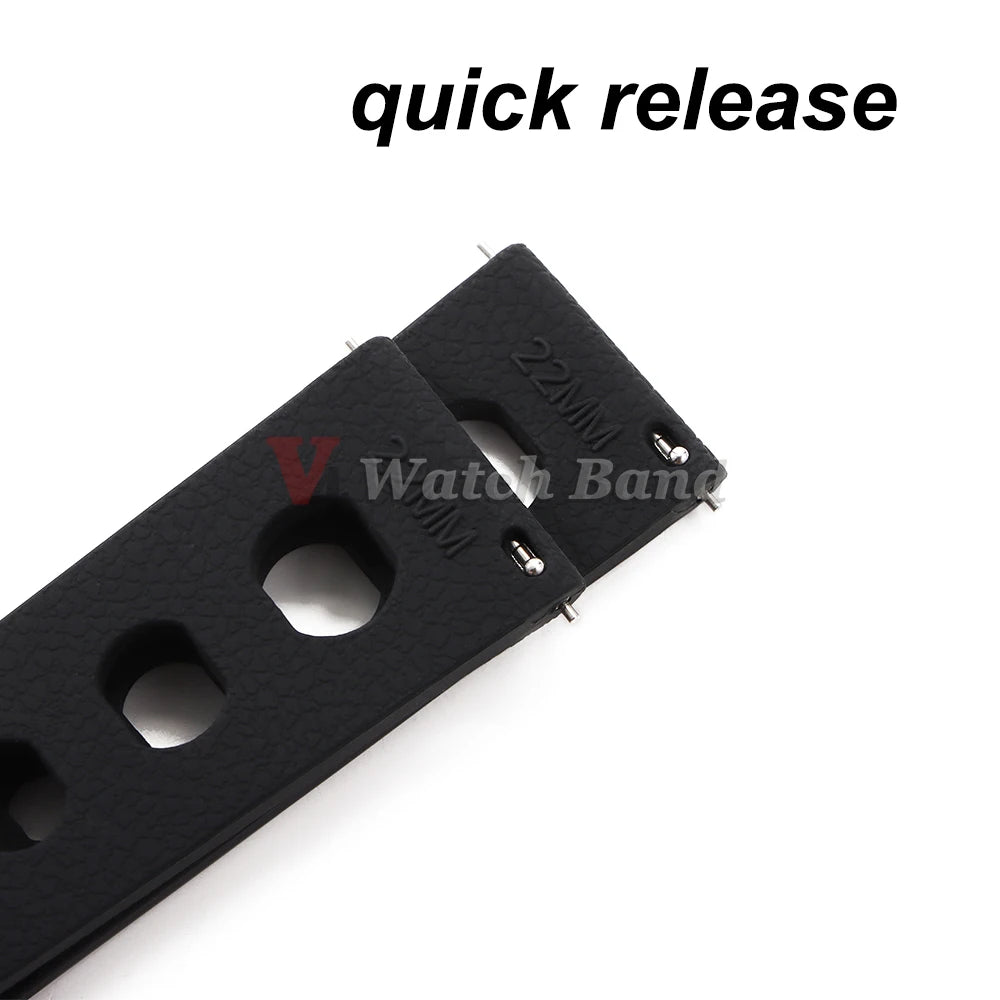 Tropical Rubber Strap for Oris for Seiko for Citizen Quick Release Watch Band 20mm 22mm New Tropical Strap Smart Watch Strap
