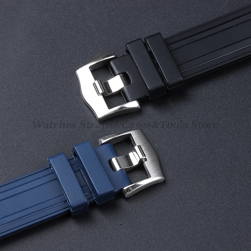 Soft Rubber Watch Strap 20mm Curved End for Omega for Seamaster 300 Silicone Waterproof Diving MenWomen Sport Watchband Bracelet