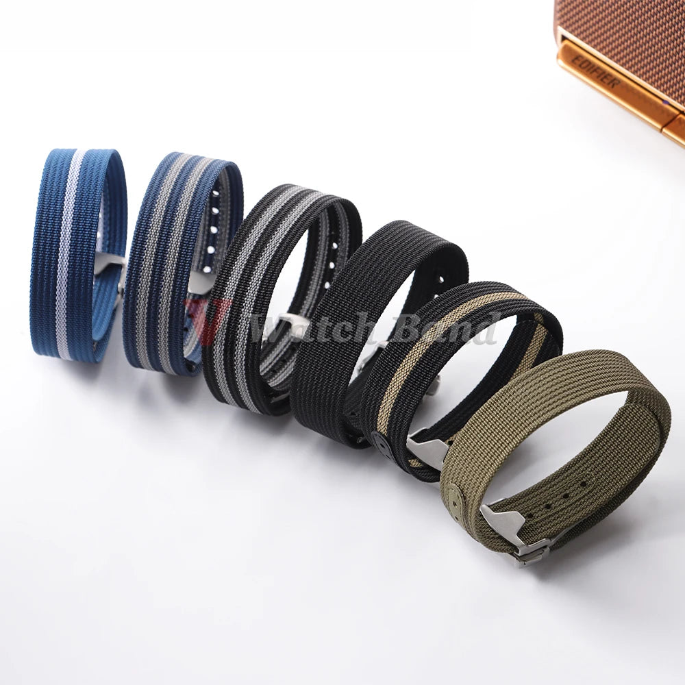 20mm Nylon Watch Strap for Seiko for Tudor Loop Fastener Watch Band for Omega Men Women Military Sport Waterproof Wrist Bracelet