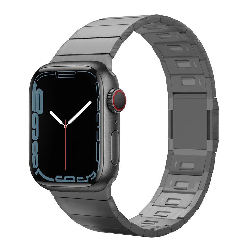 Band for Apple Watch Ultra 49mm Series 10 8 7 6 SE 5 Link bracelet stainless steel strap for iWatch Magnet buckle 46 45 44 42mm