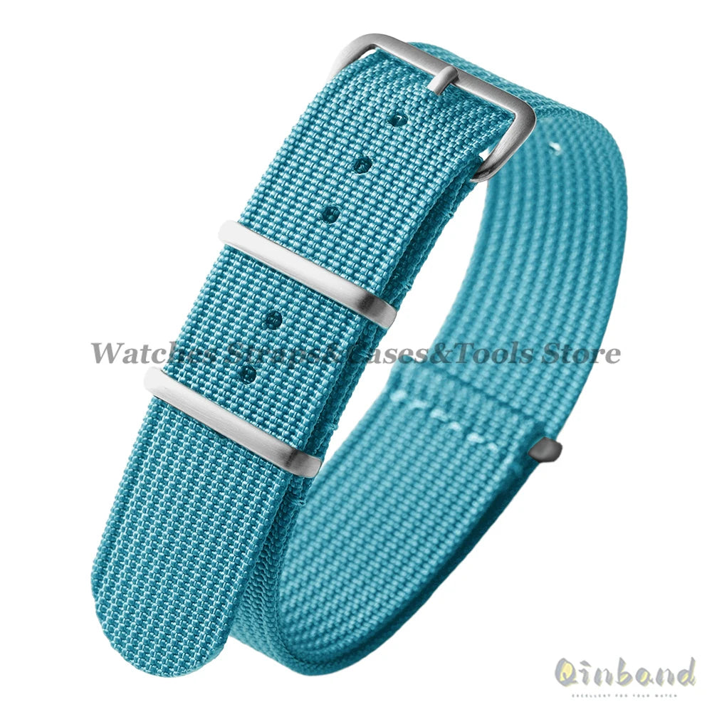 Ribbed Strap Ballistic Fabric Watch Strap Replacement 18mm 19mm 20mm 22mm for Samsung Galaxy Watch7/6/5/4 Quality Nylon Bracelet