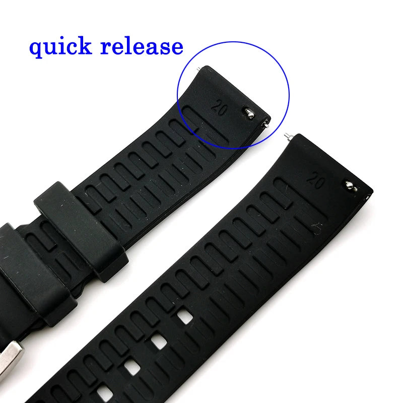 Silicone Watchband for Rolex Water Ghost 18mm 19mm 20mm 21mm 22mm 24mm Watrproof Strap Watch Accessories Rubber Bracelet