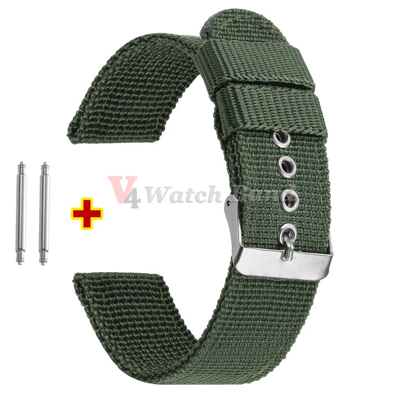 16/18/20/22/24mm Nylon Watch Band for Seiko Army Military Canvas Woven Nylon Strap for Huawei Wristband Men's Sport Watch Bands