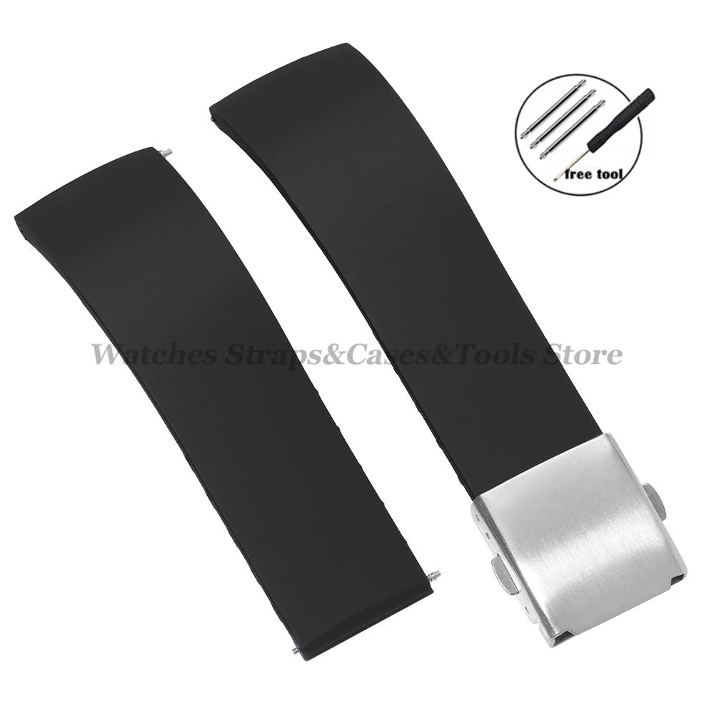 18mm 20mm 22mm 24mm Silicone Watch Strap for Rolex for Seiko Quick Release Bracelet Waterproof Rubber Strap Men Sport Wrist Band