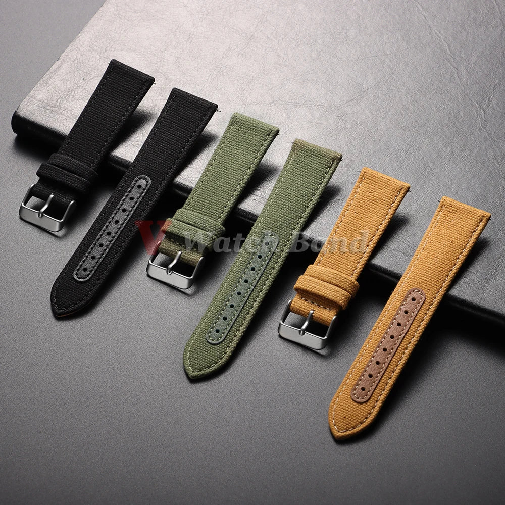 20mm 22mm Nylon Watch Band for Seiko Army Military Canvas Woven Nylon Strap Women Men Sport Watch Bands Quick Release Wristband