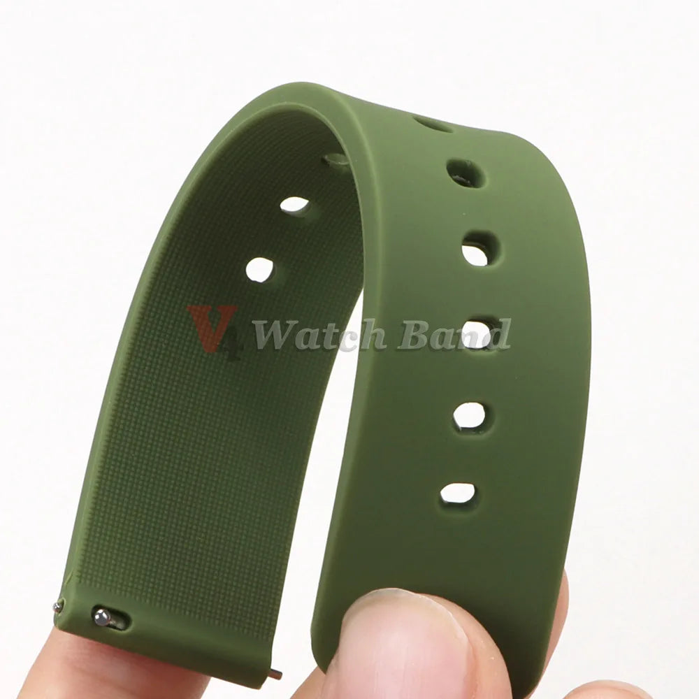 10/12/14/15/16/18/19/20/21/ 22/24mm Quick Release Silicone Strap for Samsung Galaxy Watch 3 4 5  for Huawei GT2/GT3 Smart Watch