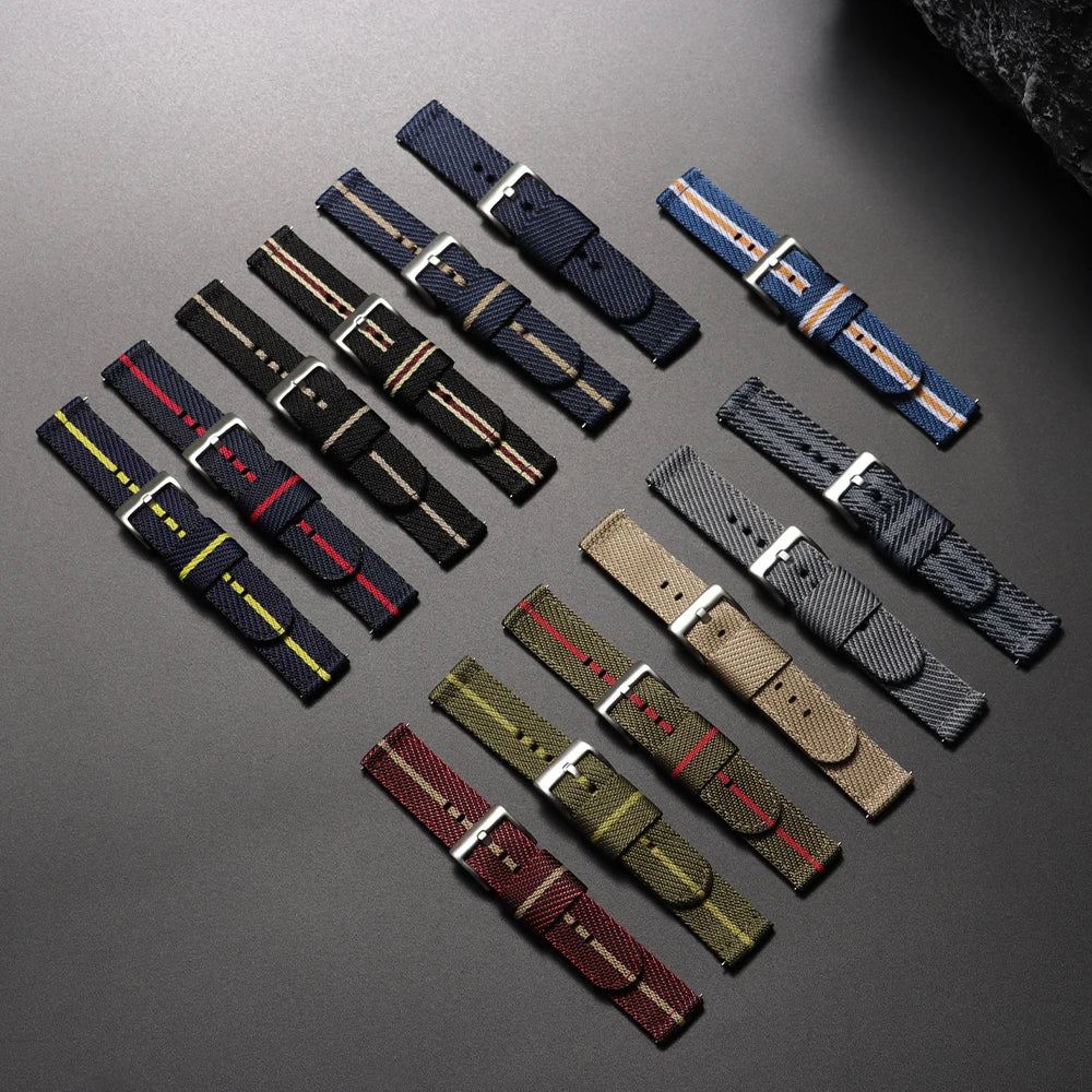 Nylon Strap 20m 22mm for Tudor for Omega Watch Band Woven Canvas Fabric Band for Seiko Men Military Sport Quick Release Bracelet