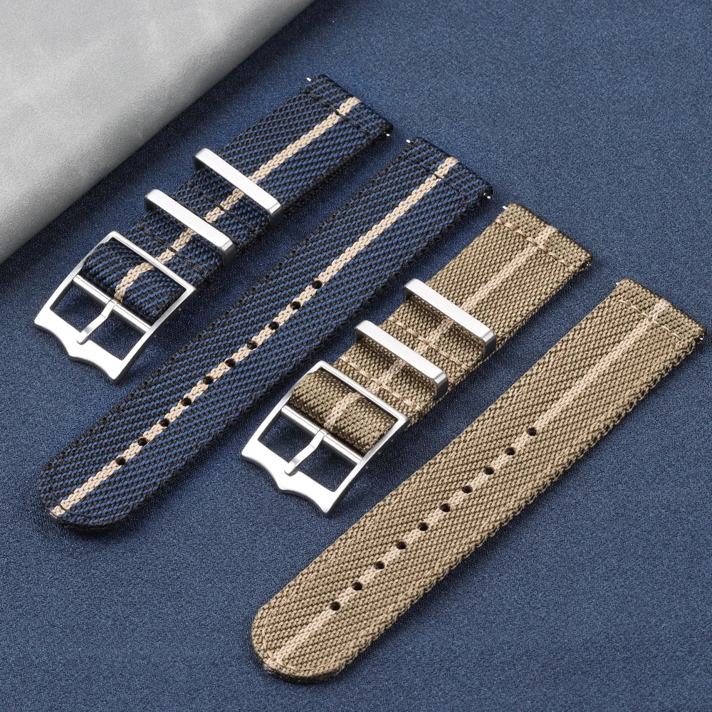 Nylon Military Strap for Tudor Men Women Woven Canvas Fabric Watch Band for Omega for Swatch 20mm 22mm Quick Release Bracelet