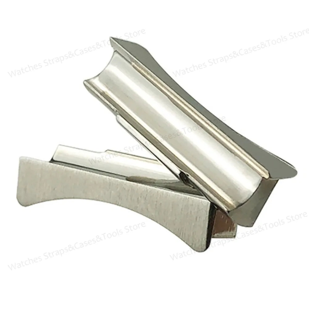 20mm Curved End Link Endlink For Rolex Watchband For Submariner Watch Band Rubber Leather Strap Metal Seamless Connection 2pcs