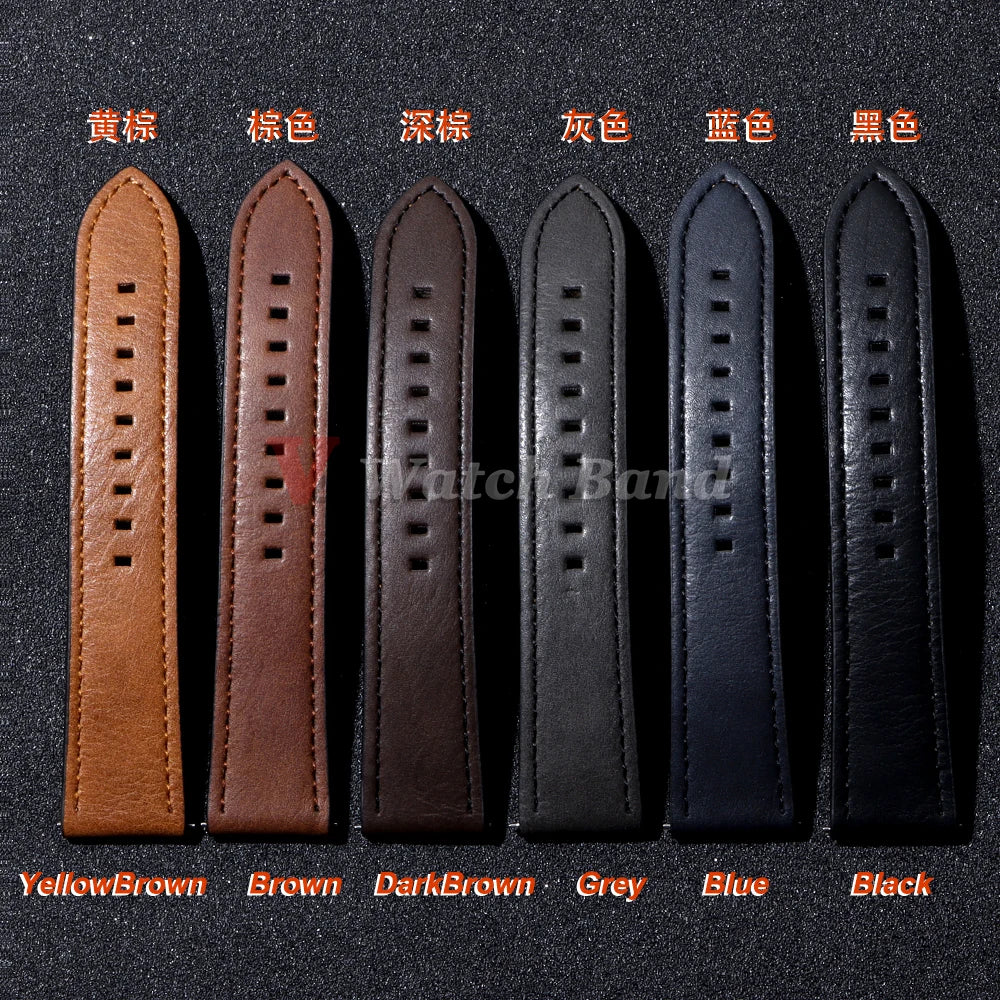 20mm 22mm Leather Strap for Samsung Galaxy Watch 6 5 4 40mm 44mm Gear Band Vintage Bracelet for Xiaomi Redmi Watch 3 Lite/Active