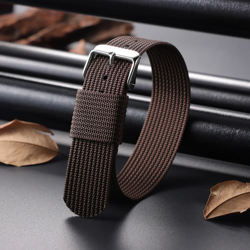 For Army Military Watch Band 18mm 20mm 22mm Ribbed Nylon Watch Strap for Swatch for Omega for Rolex for Seiko for Moonswatch