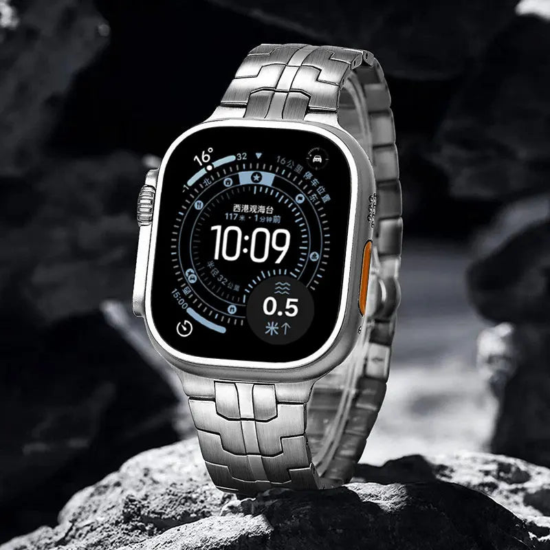 Titanium Strap For Apple Watch 10 11 46mm 42mm Business Wristband Bracelet For Iwatch 10 11 9 8 Ultra3 49mm 44/42/45mm Wristband