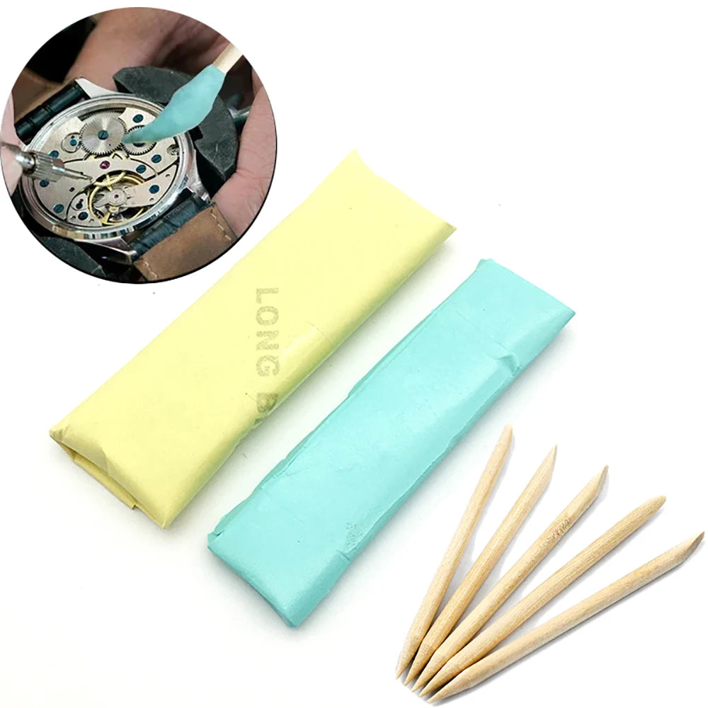1set Watch Repair Solid Wood Cleaning Stick Mud Willow Wood Stick Suitable for Movement Repair Dial Cleaning Tool Wooden Strip