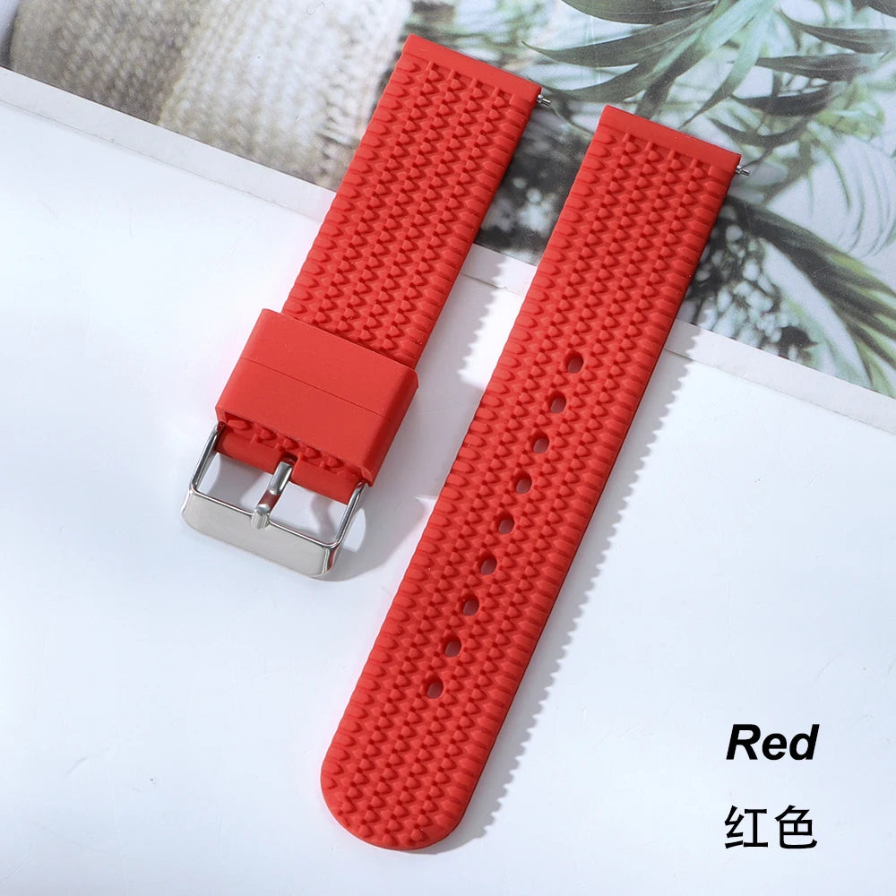 18mm 20mm 22mm 24mm Silicone Watch Band Quick Release Soft Rubber Strap for Seiko Bracelet for Rolex Sport Replacement Wristband