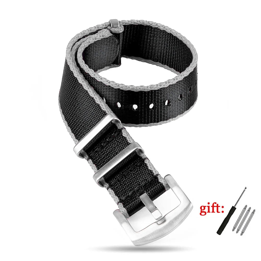 Nylon Watch Strap for Seiko for Military Men Sport Watchband for Rolex Bracelet for Omega for Seamaster 300 Belt 18mm 20mm 22mm